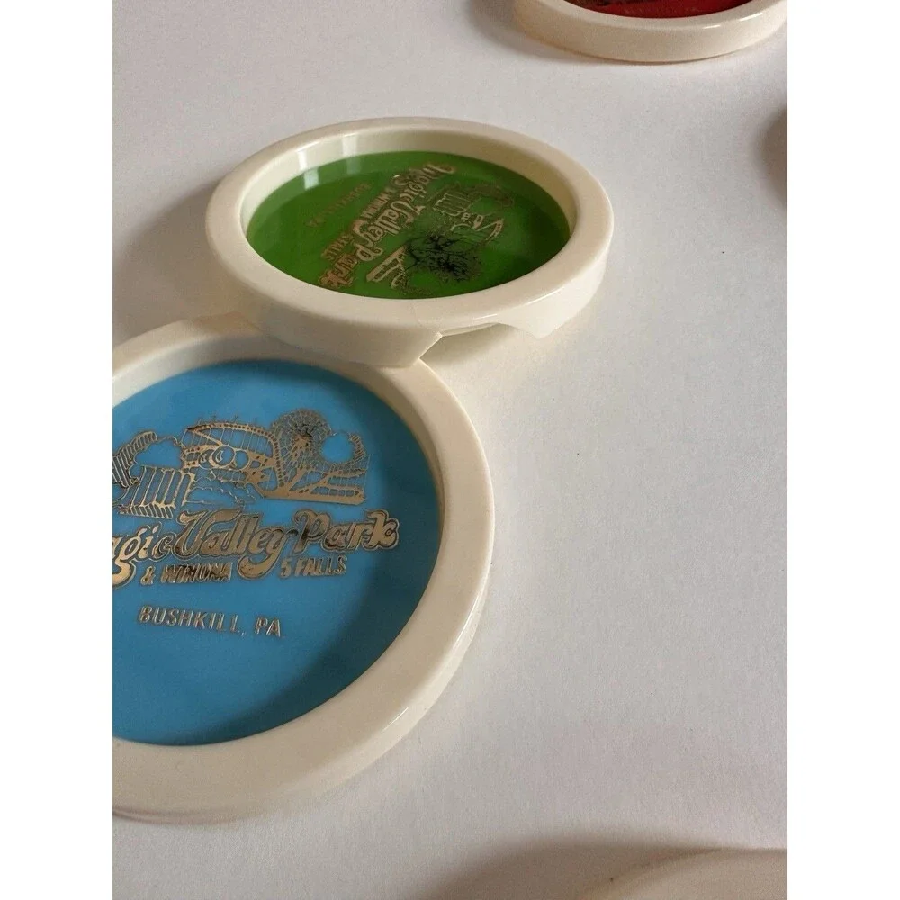 Coaster Set, 6 Magic Valley Park & Winona Falls, Vintage, Rare